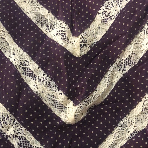 Free People Intimately voile and lace trapeze slip mini dress in eggplant, XS - Picture 5 of 8